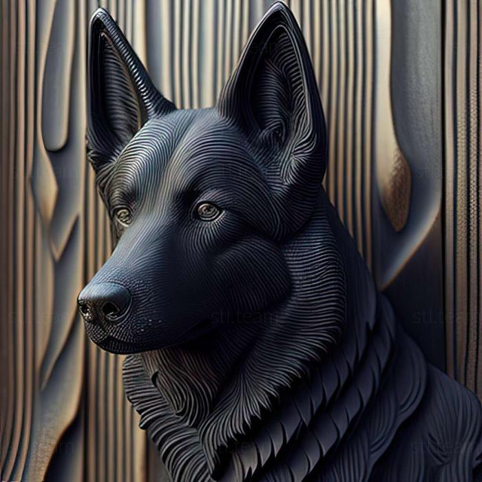 Animals Собака норвезький чорний елькхаунд
